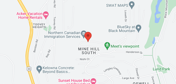 map of 1322 Mine Hill Drive